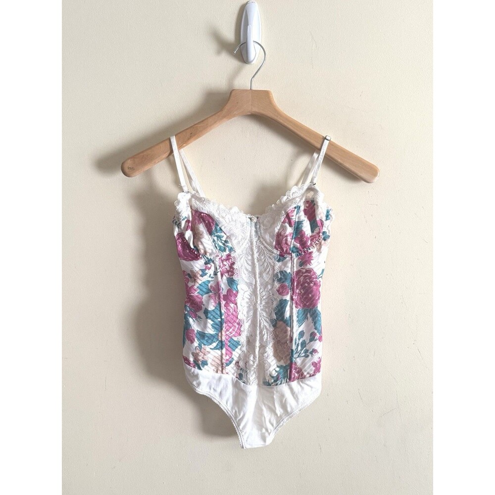 NWOT Free People Good Luck Charm Underwire Lace Floral Thong Bodysuit size XS‎